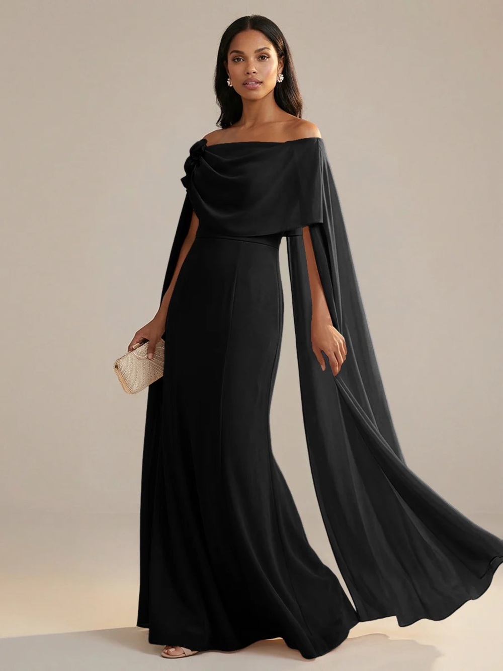 A-Line Chiffon Off-Shoulder Formal Dress
